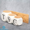 Airtight Porcelain Canister Set with Tray