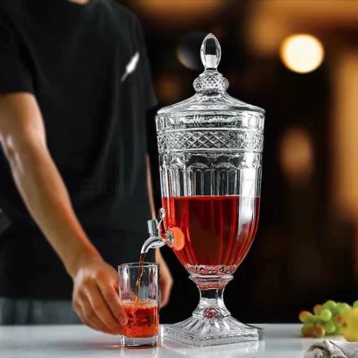 Crystal Glass Beverage Dispenser 5Ltrs