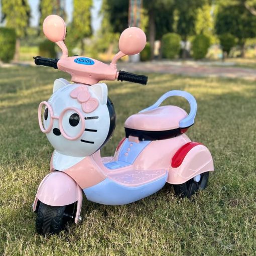 Battery Operated Ride-On Scooter/Scooty : Powered by a long-lasting battery, offering hours of uninterrupted fun for kids. Music & Lights for Fun Rides: Engaging music and bright LED lights make every ride exciting and enjoyable for children. Perfect for Boys & Girls (Up to 4 Years): Designed to be gender-neutral, making it ideal for both baby boys and girls. Safe & Sturdy Design: Built with a durable frame, wide wheels, and easy-grip handles to ensure a stable and secure ride for toddlers. Great Gift for Any Occasion: Perfect for birthdays, holidays, or any special celebration, providing kids with endless hours of joy. Indoor & Outdoor Play: Suitable for various surfaces, allowing children to ride comfortably at home or in outdoor spaces. Easy-to-Use Controls: Simple buttons and controls make it easy for young children to operate independently, boosting their confidence. Kitty Baby Scooter Battery Operated Ride-On Bike With Music, Lights (Up To 4 Years) Kitty Baby Scooter Battery Operated Ride-On Bike With Music, Lights (Up To 4 Years)Kitty Baby Scooter Battery Operated Ride-On Bike With Music, Lights (Up To 4 Years)Kitty Baby Scooter Battery Operated Ride-On Bike With Music, Lights (Up To 4 Years)Kitty Baby Scooter Battery Operated Ride-On Bike With Music, Lights (Up To 4 Years)