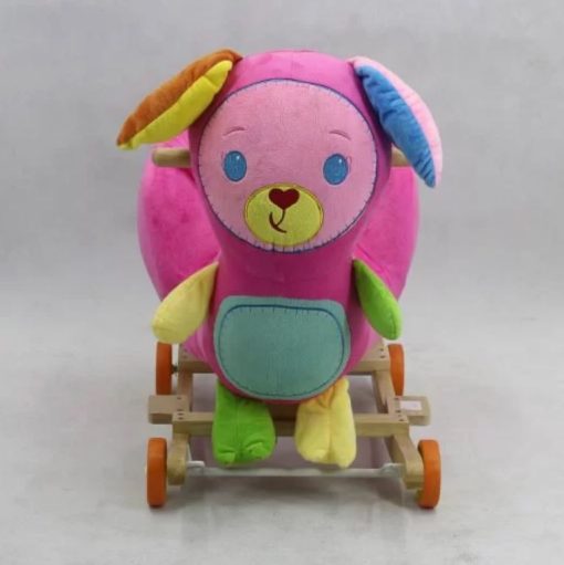 PLUSH CAR ROCKING SEAT MULTI COLOUR