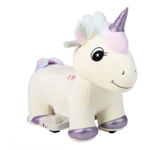 Kids Plush Rechargeable Pony Ride-Ons Car