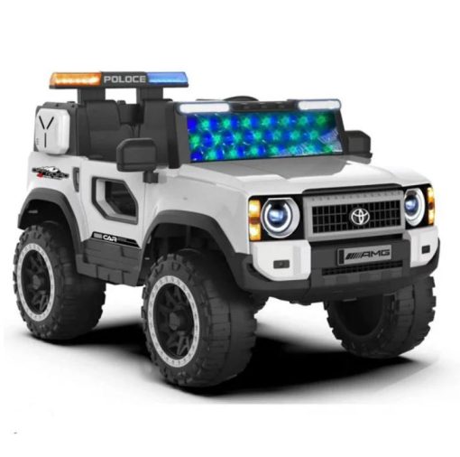 BMW Police Jeep 12V Kids Ride-On Car with LED Lights & Siren 2-8 Years Kids