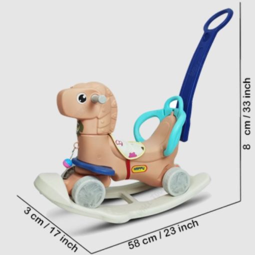Rocking Ride Horse Kids Indoor Outdoor Ride On Stroller and Swing Convertible Baby Car – 8199