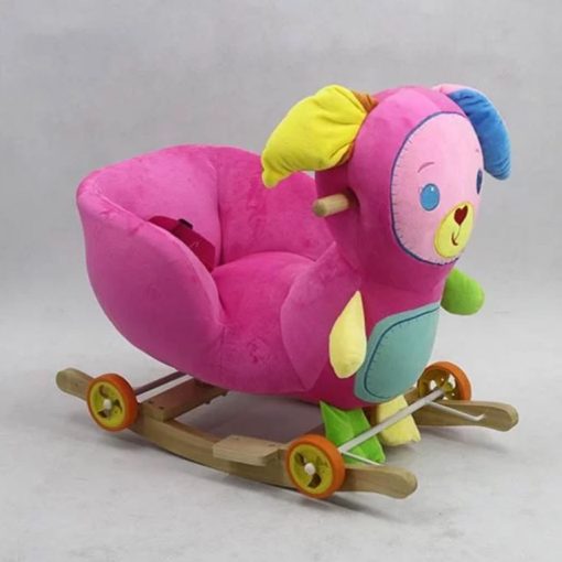 PLUSH CAR ROCKING SEAT MULTI COLOUR