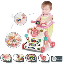 5 IN 1 Activity Musical Baby Walker Multifunctional Baby Push Walker Toys