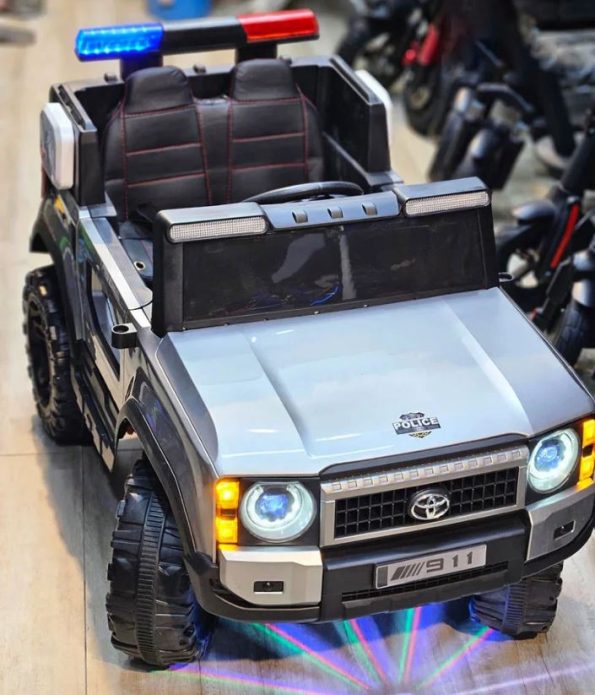 BMW Police Jeep 12V Kids Ride-On Car with LED Lights & Siren 2-8 Years Kids