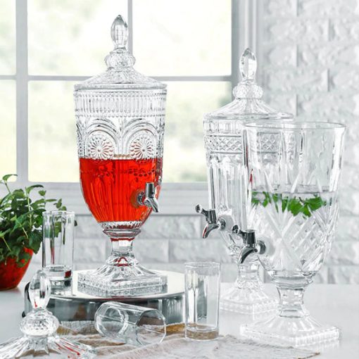 Crystal Glass Beverage Dispenser 5Ltrs