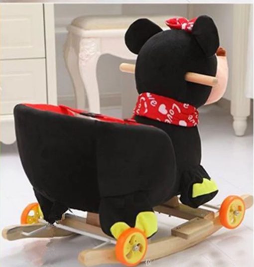 Rocking Plush Chair Minnie Mouse Ride on Wheel