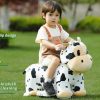 Kids Plush Rechargeable Cow Ride-Ons Car