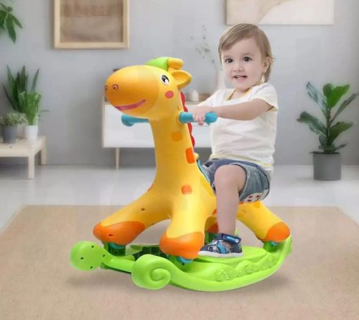 Evergreen 2 in 1 Rocker & Scoot Rocking Tunes Giraffe