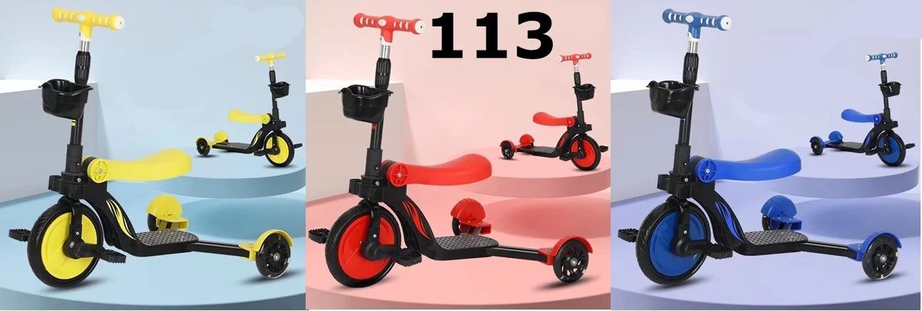 3 in 1 Multi-Functional Tricycle – Balance Wheel Scooter and Fire Scooter