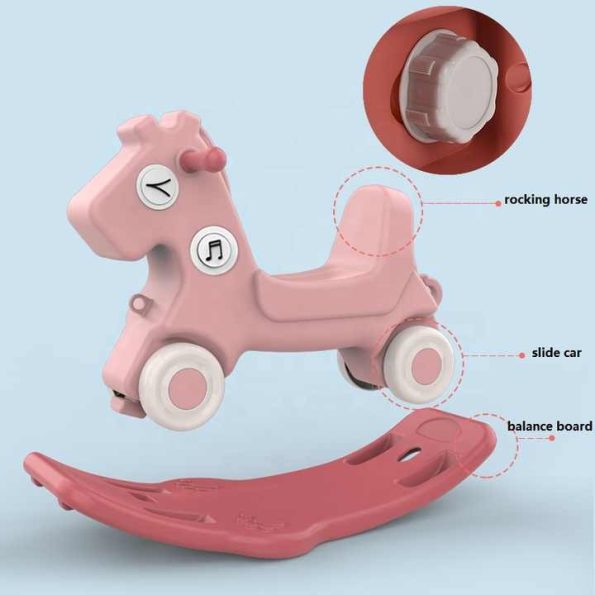 Rocking Horse 1-5 years old 2 in 1 Rocking Riding Horse