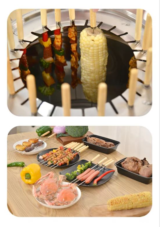Cylinder BBQ Grill Smokeless Barbecue Grill Outdoor Portable Stainless Steel Barrel Barbecue Grill 28 BBQ Stick with Accessories Cylinder BBQ Grill Smokeless Barbecue Grill Outdoor Portable Stainless Steel Barrel Barbecue Grill 28 BBQ Stick with Accessories 