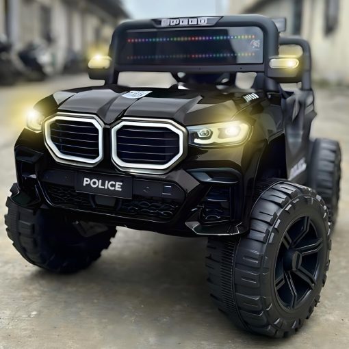 12V Mini Bmw Police Ride-On Jeep with 2×2 Motors