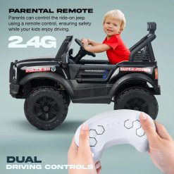 4×4 Electric Jeep for Kids – Battery Operated Ride-On Car with RGB Lights & Music