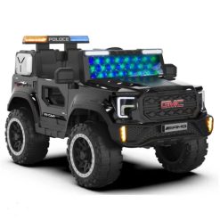 BMW Police Jeep 12V Kids Ride-On Car with LED Lights & Siren 2-8 Years Kids
