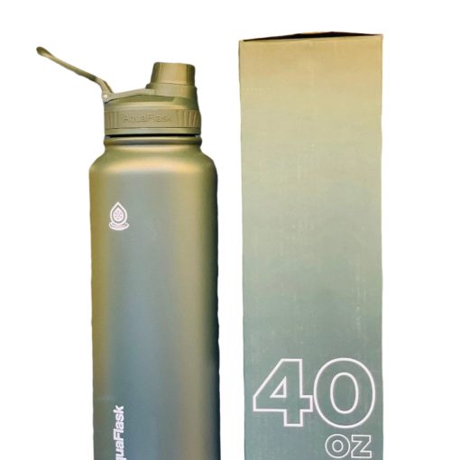 AquaFlask Water Bottle 40oz Moss green