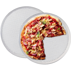 Pizza Mesh Plate Aluminum 14 Inch