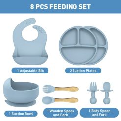 Baby Feeding Set, 8Pcs Baby Led Weaning Supplies