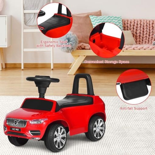 Kids Volvo Licensed Ride On Push Car Toddlers Walker with Horn and Music - Image 3