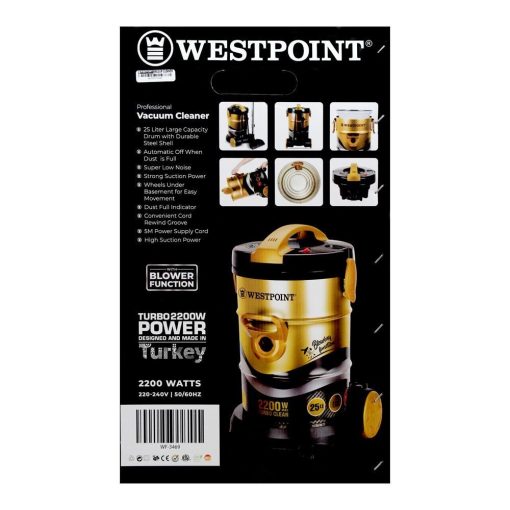 WestPoint Professional Vacuum Cleaner, 2200W WF-3469 - Image 5