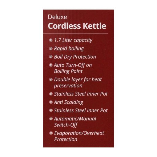 WestPoint Deluxe Cordless Kettle 2 ltr WF-8266 - Image 3