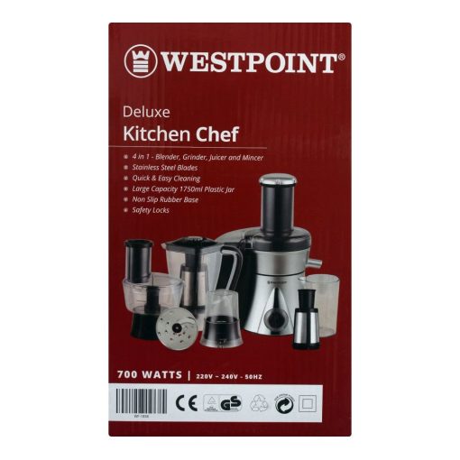 WestPoint Deluxe Kitchen Chef Food Processor, 600W, WF-1853 - Image 3