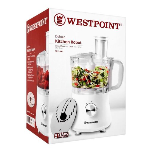 WestPoint Chopper With Vegetable Cutter with Powerful Motor WHITE WITH CITRUS 497C - Image 2