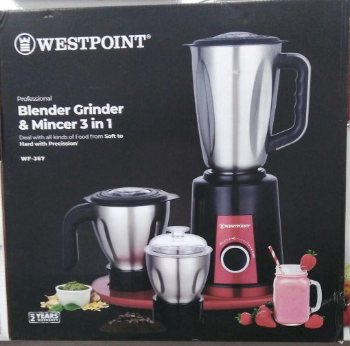 Westpoint Professional 3 in 1 Blender Grinder & Mincer WF 367 - Image 2