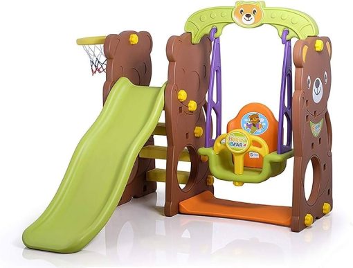 Infantes Bear Swing with Slide with Basketball Ring – CHD-161 – Korea Made