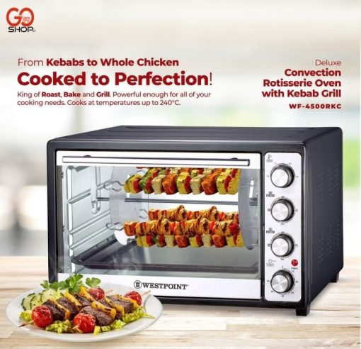 Westpoint Deluxe Rotisserie Oven With Kebab Grill, Toaster 24Ltr (WF-2310) 1380W