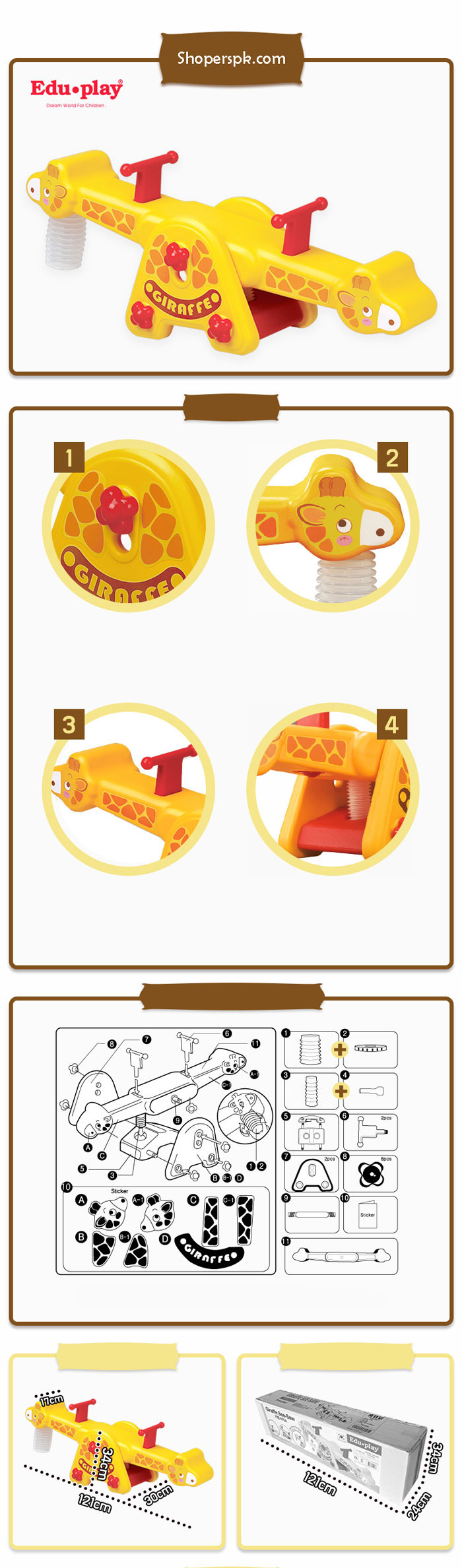 EduPlay Giraffe Seesaw