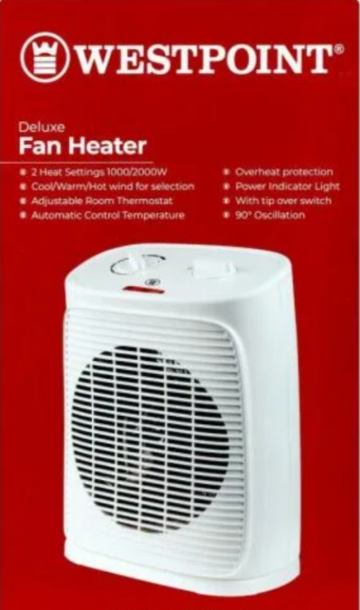 WestPoint Deluxe Fan Heater, 2000W, WF-5146 - Image 3