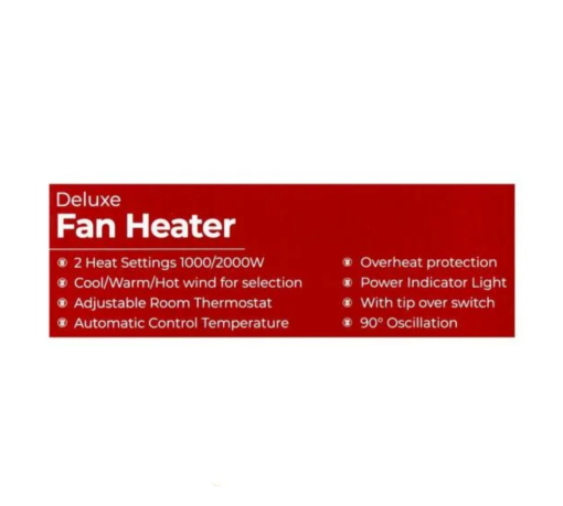 WestPoint Deluxe Fan Heater, 2000W, WF-5146 - Image 4