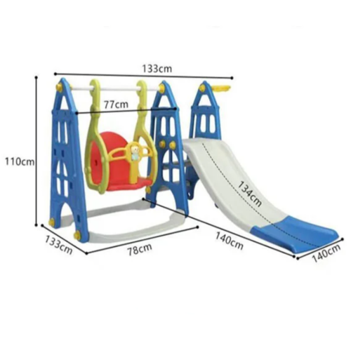 2 in 1 Indoor Children Plastic Slide And Swing Toys Kids Slides For 1-8 Years Children - Image 2