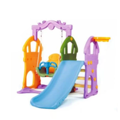 Home Indoor Kids Slide Swing Play Set Children Plastic Slide 6802