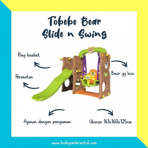Infantes Bear Swing with Slide with Basketball Ring – CHD-161 – Korea Made - Image 2