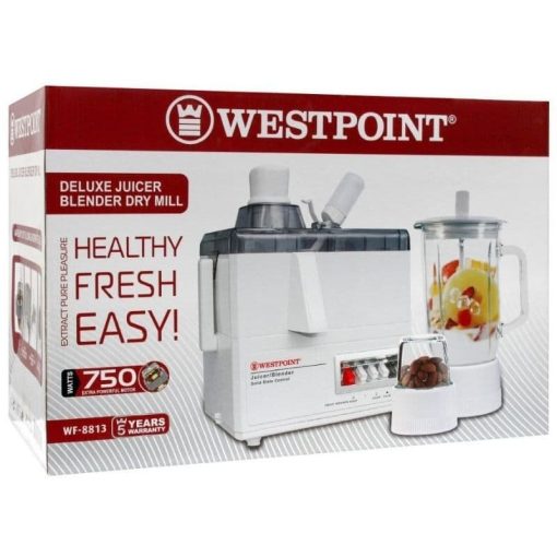 WestPoint Deluxe Juicer Blender Dry Mil, 750, WF-8813 - Image 2