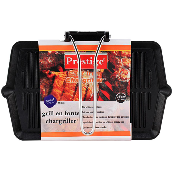 Prestige Cast Iron Chargriller Grill Pan 35cm – 15863 2 Prestige Cast Iron Chargriller Grill Pan 35cm – 15863
