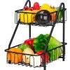 2-Tier Countertop Fruit Basket Kitchen Organizer