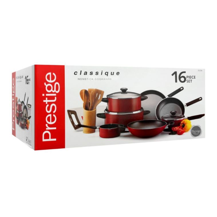 Prestige Classique Non Stick Cooking Set 16 Pieces - 21234 1 Prestige Classique Non Stick Cooking Set 16 Pieces - 21234