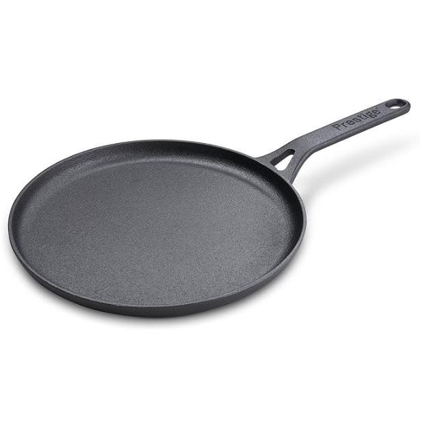 Prestige Cast Iron Curved Tawa 26cm – 48884 1 Prestige Cast Iron Curved Tawa 26cm – 48884