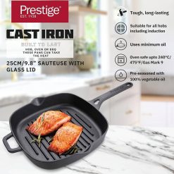 Prestige Cast Iron Grill Pan 25cm – 48886