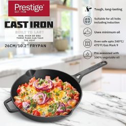 Prestige Cast Iron Fry Pan Cast Iron Skillet Pan 26cm – 48889
