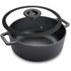 Prestige Cast Iron Casserole Induction with Glass Lid Biryani Pot with Heavy Bottom Cast Iron Cookware 20cm – 48896