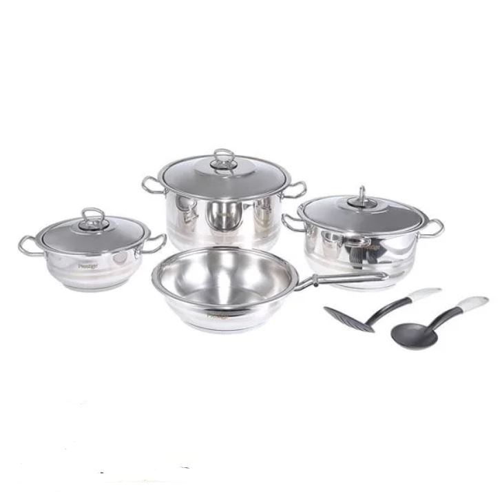 Prestige Stainless Steel Cookware 9Pcs Set – 7001 2 Prestige Stainless Steel Cookware 9Pcs Set – 7001