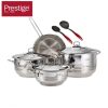 Prestige Stainless Steel Cookware 9Pcs Set – 7001 2 Prestige Stainless Steel Cookware 9Pcs Set – 7001