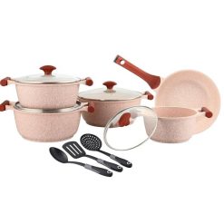 Prestige Essentials Granite Non-Stick Cast Aluminium Cookware set 12 Pcs - 80964