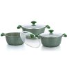 Prestige Essential Granite Cookware Set of 6 Pcs Green – 80968 4 Prestige Essential Granite Cookware Set of 6 Pcs Green – 80968