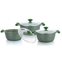 Prestige Essential Granite Cookware Set of 6 Pcs Green – 80968